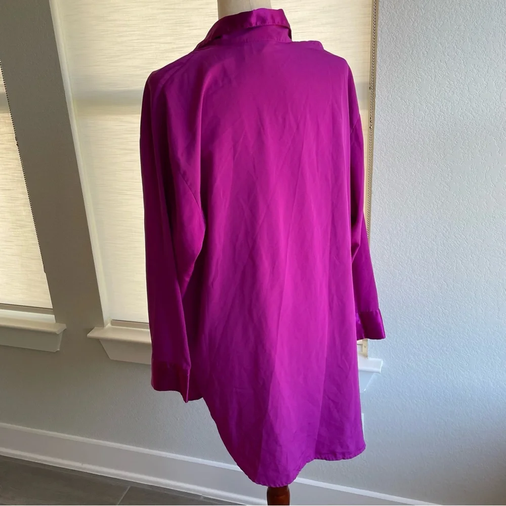 Vintage Victorias Secret Gold Label Sleep Shirt Blazer Cut Size Medium Pajama - Picture 3 of 8